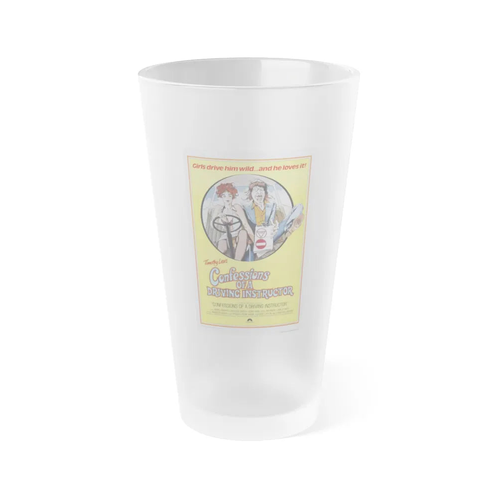 CONFESSIONS OF A DRIVING INSTRUCTOR 1976 Movie Poster - Frosted Pint Glass 16oz-16oz-Frosted-Go Mug Yourself