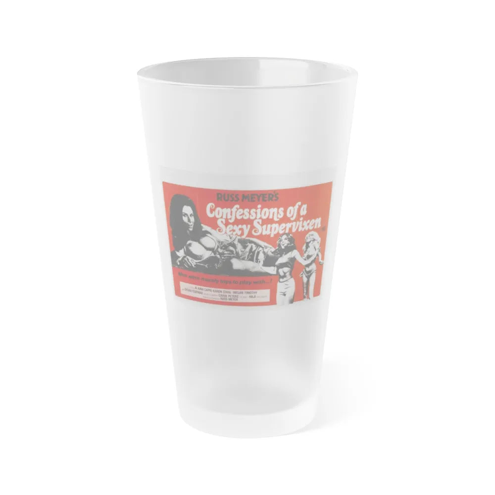 CONFESSIONS OF A SEXY SUPERVIXEN 1967 Movie Poster - Frosted Pint Glass 16oz-16oz-Frosted-Go Mug Yourself