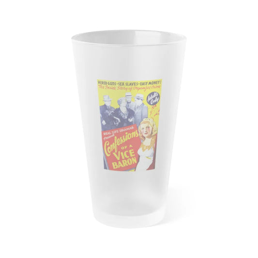 CONFESSIONS OF A VICE BARON 1943 Movie Poster - Frosted Pint Glass 16oz-16oz-Frosted-Go Mug Yourself