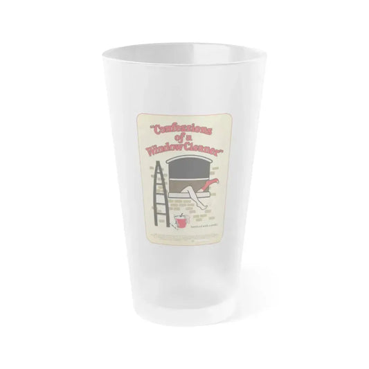 CONFESSIONS OF A WINDOW CLEANER 1974 Movie Poster - Frosted Pint Glass 16oz 16oz Frosted - Go Mug Yourself