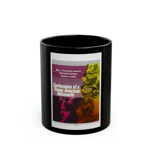CONFESSIONS OF A YOUNG AMERICAN HOUSEWIFE 1974 Movie Poster - Black Coffee Mug 11oz - Go Mug Yourself