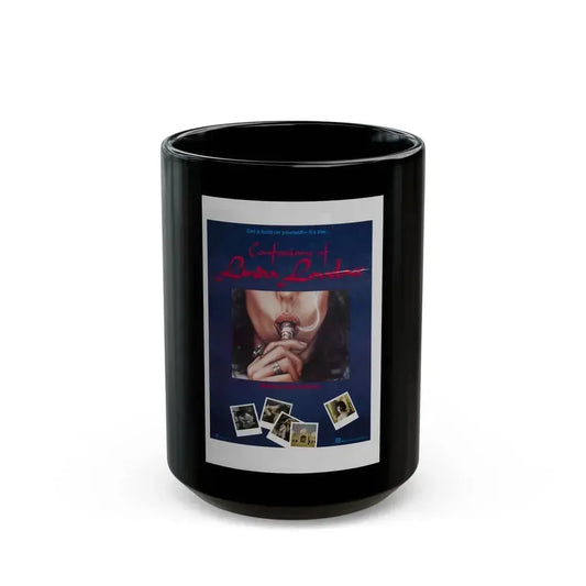 CONFESSIONS OF LINDA LOVELACE 1977 Movie Poster - Black Coffee Mug 15oz - Go Mug Yourself