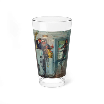 Confrontation at Sea, magazine story illustration, 1942 - Pint Glass 16oz-16oz-Go Mug Yourself