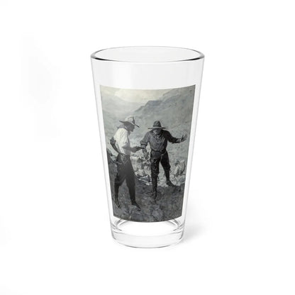 Confrontation Between Two Prospectors, circa 1910 - Pint Glass 16oz-16oz-Go Mug Yourself