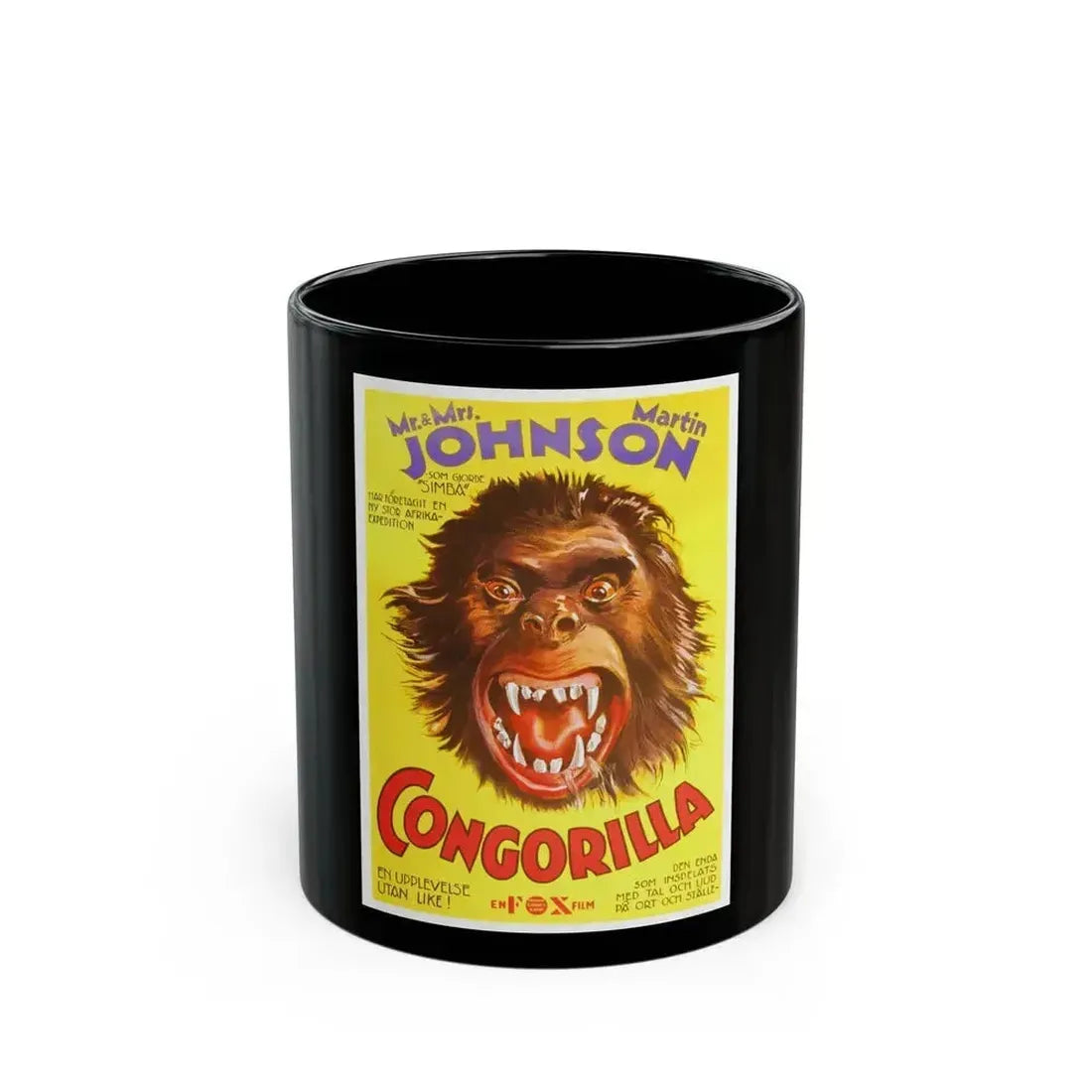 CONGORILLA 1932 Movie Poster - Black Coffee Mug 11oz - Go Mug Yourself