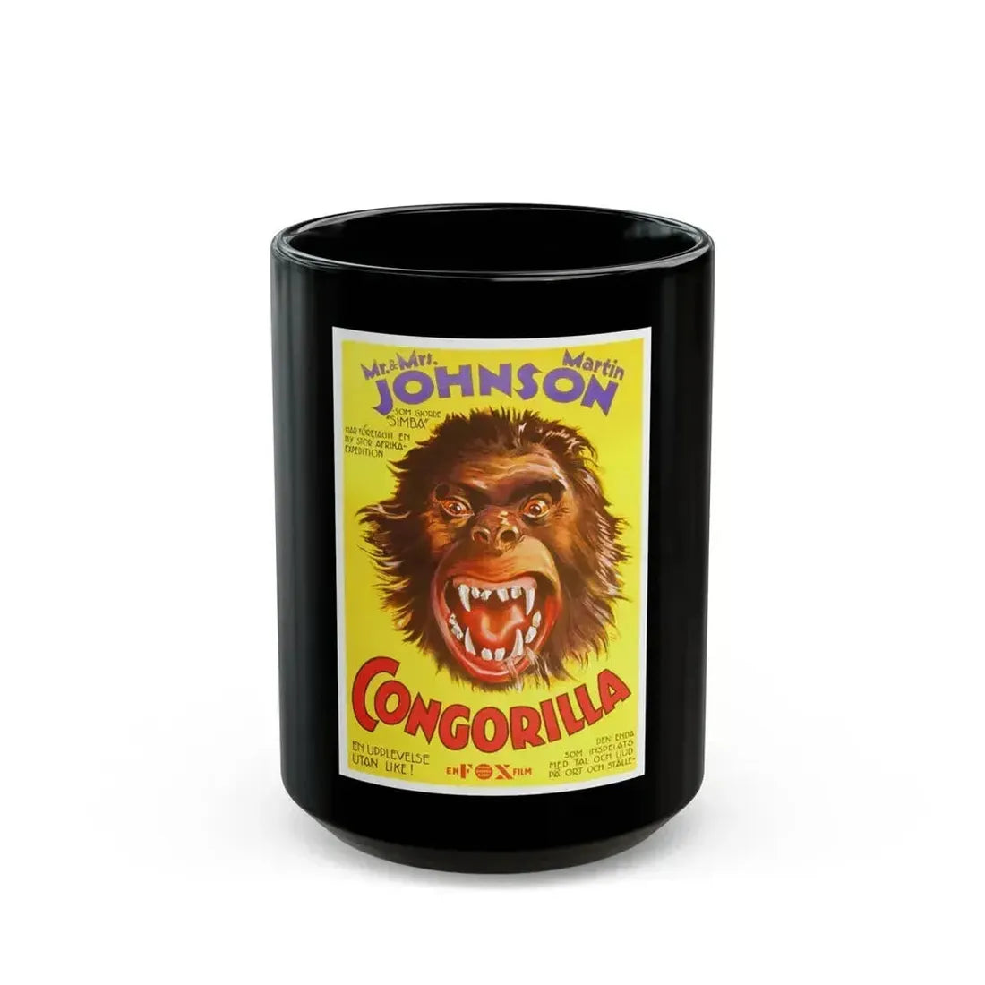 CONGORILLA 1932 Movie Poster - Black Coffee Mug 15oz - Go Mug Yourself