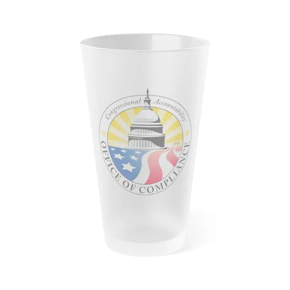 Congress Office of Compliance - Frosted Pint Glass 16oz-16oz-Frosted-Go Mug Yourself