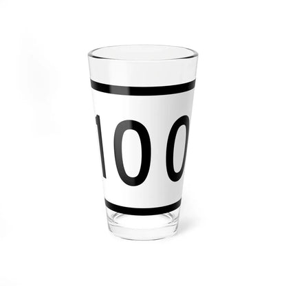 Connecticut Highway 100 wide (Connecticut) (Road Sign) Pint Glass 16oz 16oz - Go Mug Yourself