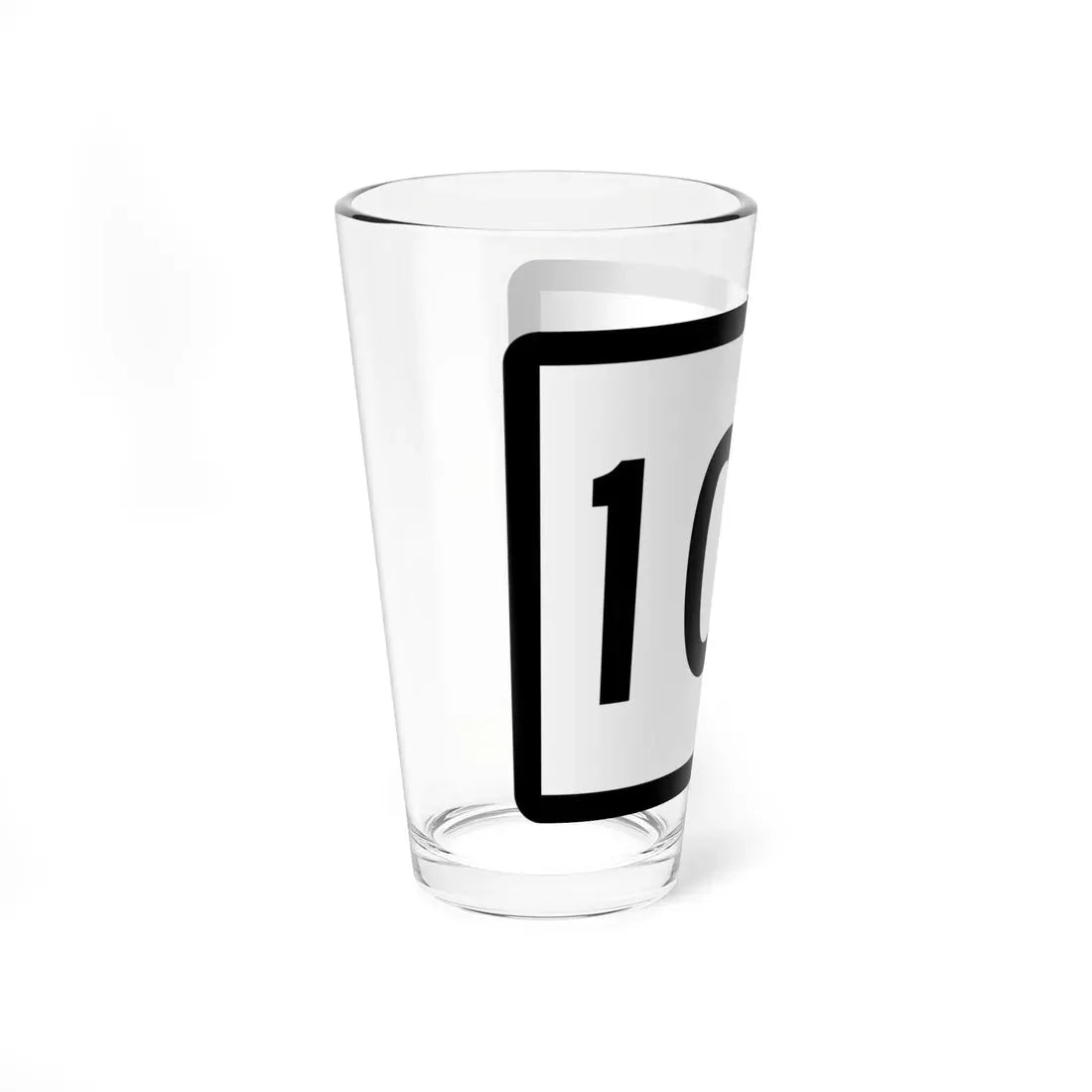 Connecticut Highway 100 wide (Connecticut) (Road Sign) Pint Glass 16oz - Go Mug Yourself