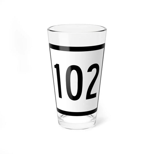Connecticut Highway 102 (Connecticut) (Road Sign) Pint Glass 16oz 16oz - Go Mug Yourself