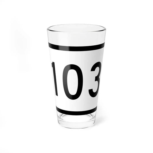 Connecticut Highway 103 wide (Connecticut) (Road Sign) Pint Glass 16oz 16oz - Go Mug Yourself