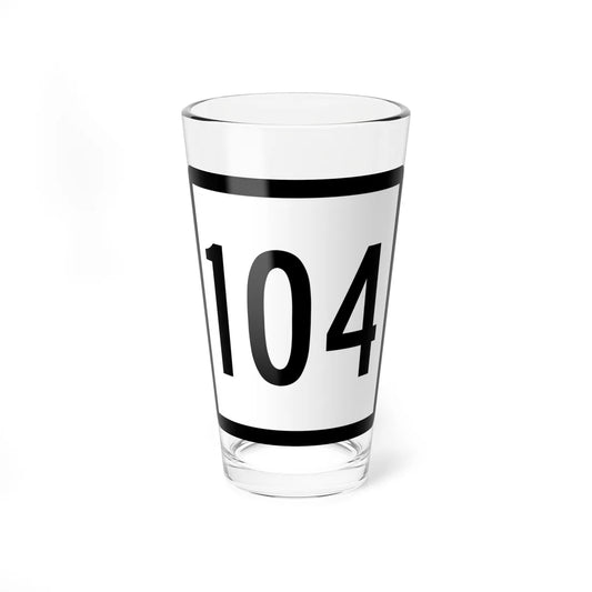 Connecticut Highway 104 (Connecticut) (Road Sign) Pint Glass 16oz 16oz - Go Mug Yourself