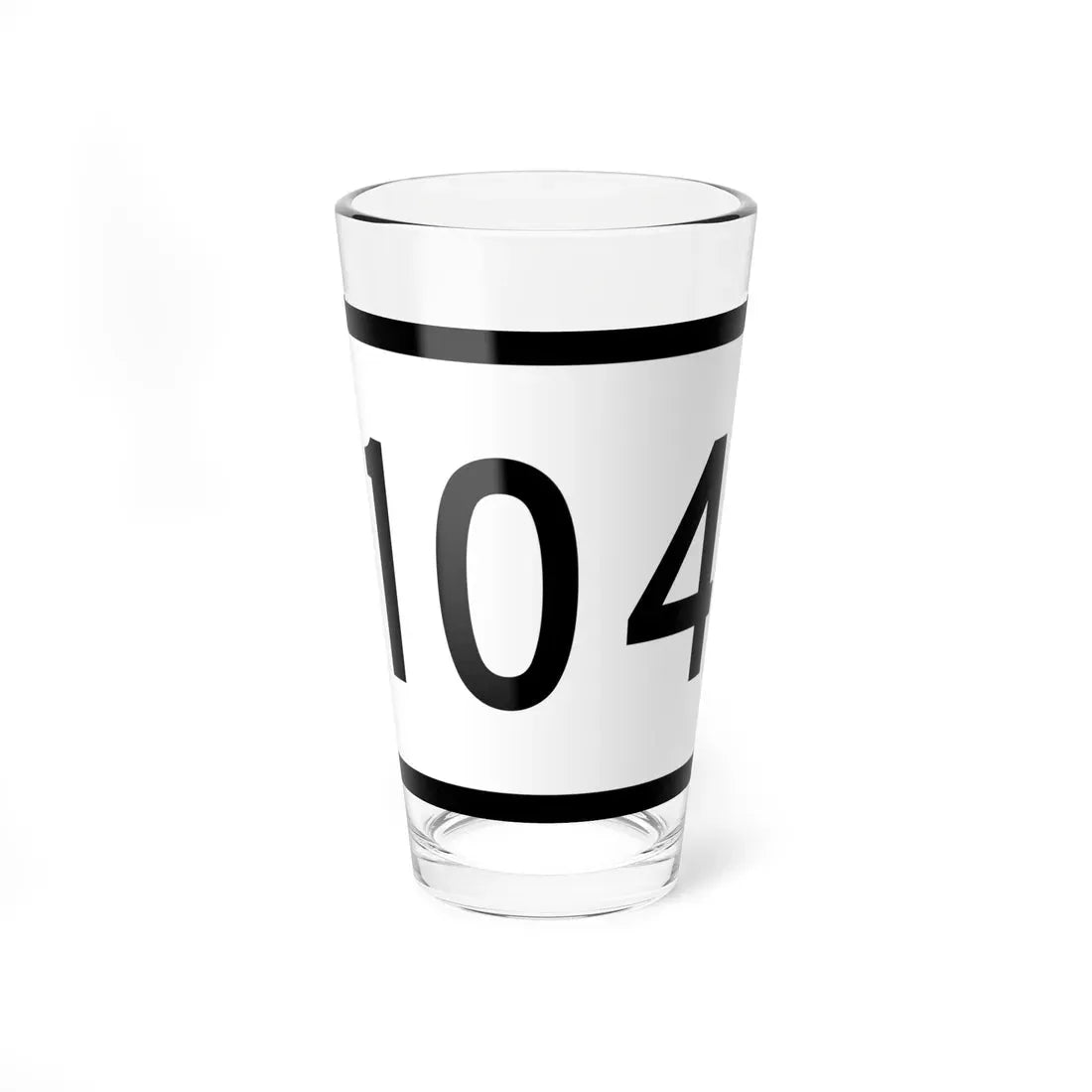 Connecticut Highway 104 wide (Connecticut) (Road Sign) Pint Glass 16oz 16oz - Go Mug Yourself