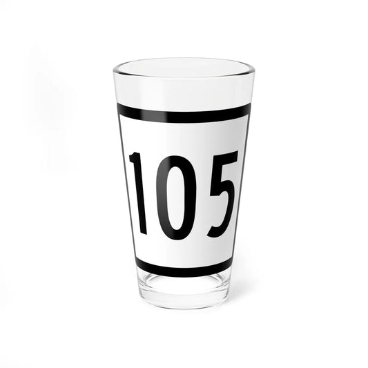 Connecticut Highway 105 (Connecticut) (Road Sign) Pint Glass 16oz 16oz - Go Mug Yourself