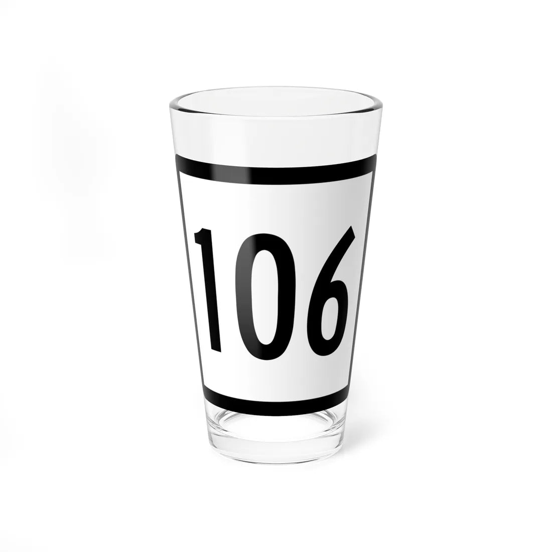 Connecticut Highway 106 (Connecticut) (Road Sign) Pint Glass 16oz 16oz - Go Mug Yourself