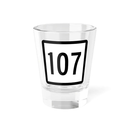 Connecticut Highway 107 (Connecticut) (Road Sign) Shot Glass 1.5oz 1.5oz - Go Mug Yourself