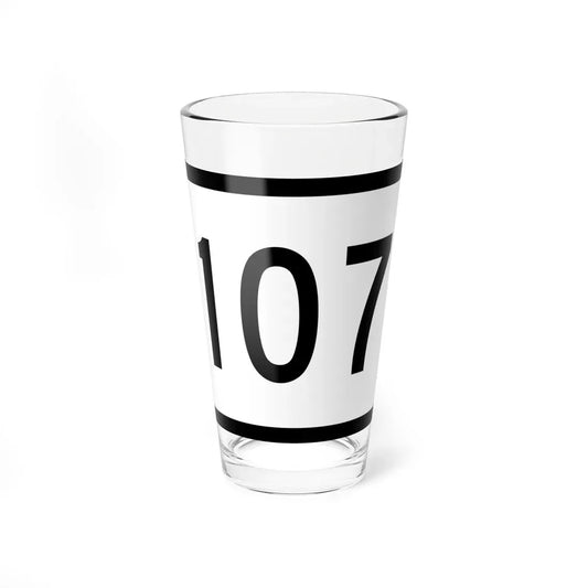 Connecticut Highway 107 wide (Connecticut) (Road Sign) Pint Glass 16oz 16oz - Go Mug Yourself