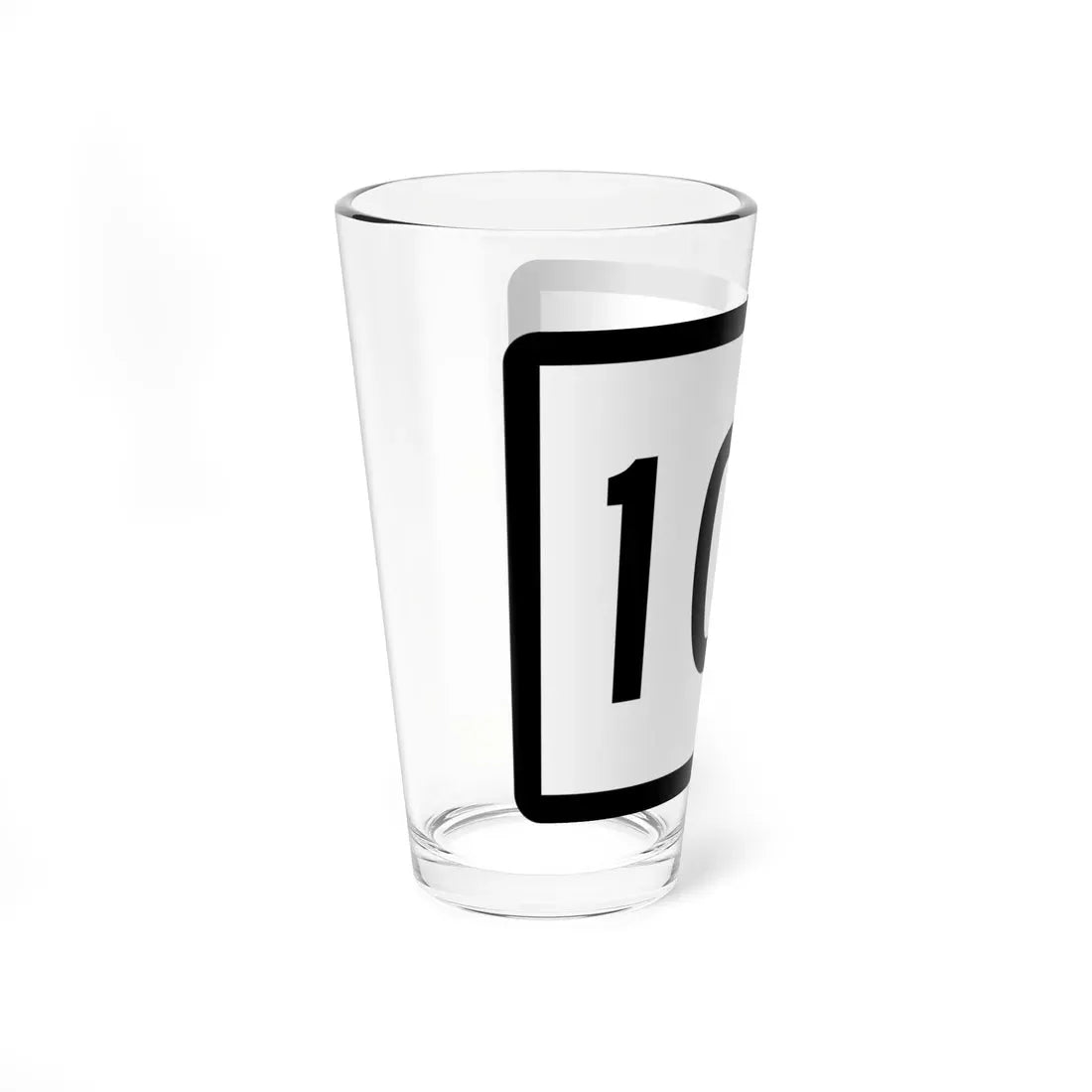 Connecticut Highway 107 wide (Connecticut) (Road Sign) Pint Glass 16oz - Go Mug Yourself