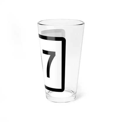 Connecticut Highway 107 wide (Connecticut) (Road Sign) Pint Glass 16oz - Go Mug Yourself