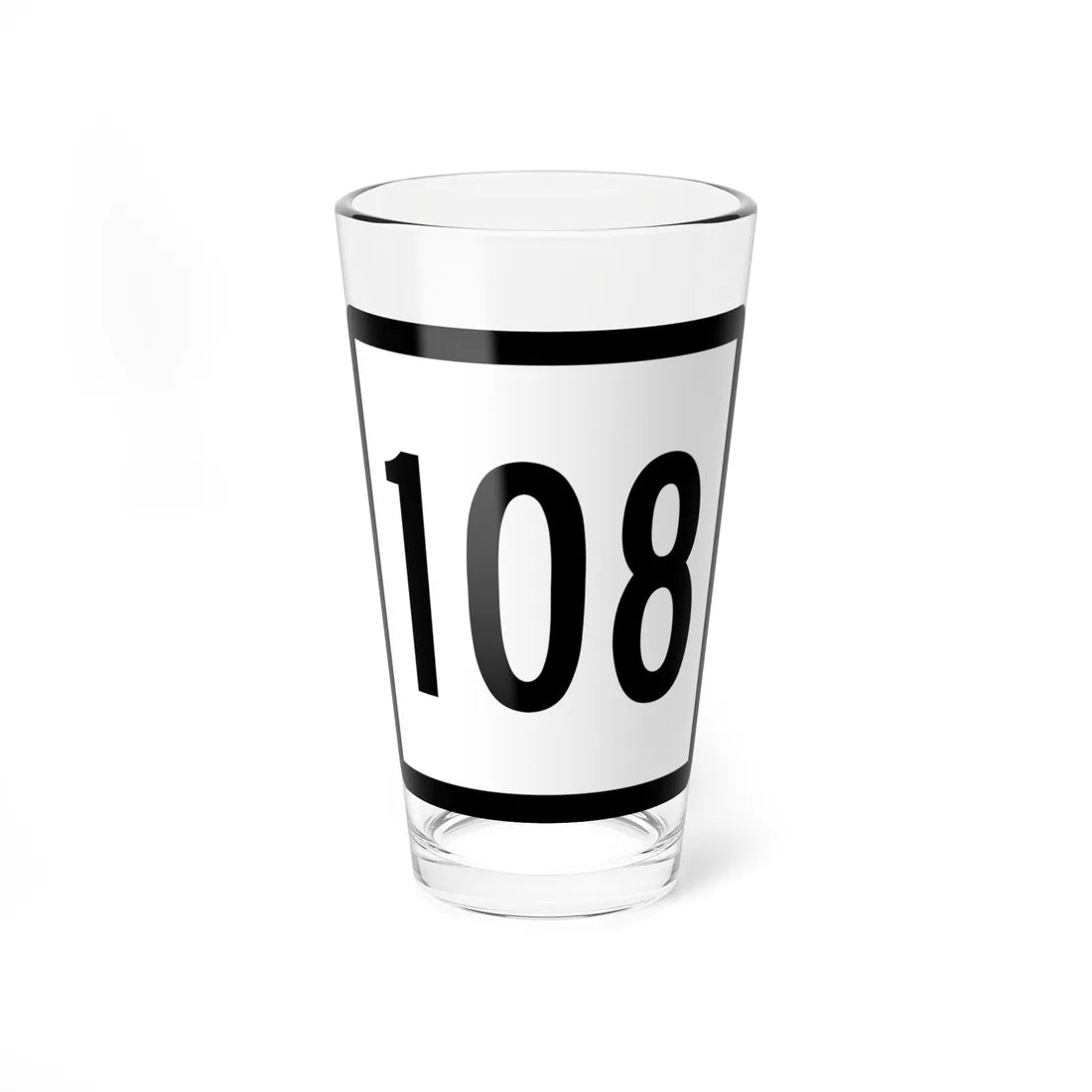 Connecticut Highway 108 (Connecticut) (Road Sign) Pint Glass 16oz 16oz - Go Mug Yourself