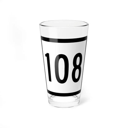 Connecticut Highway 108 (Connecticut) (Road Sign) Pint Glass 16oz 16oz - Go Mug Yourself