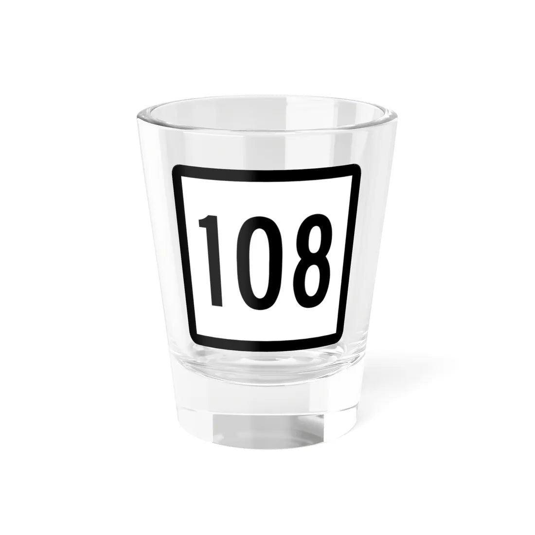 Connecticut Highway 108 (Connecticut) (Road Sign) Shot Glass 1.5oz 1.5oz - Go Mug Yourself