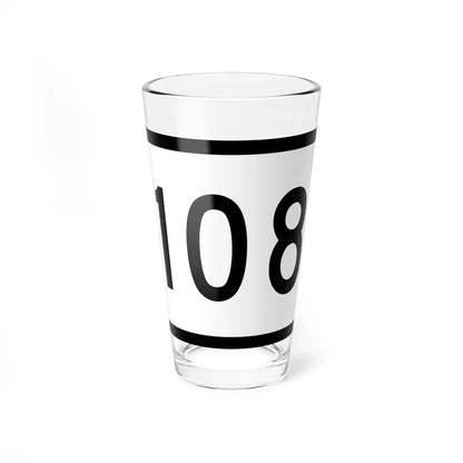 Connecticut Highway 108 wide (Connecticut) (Road Sign) Pint Glass 16oz 16oz - Go Mug Yourself