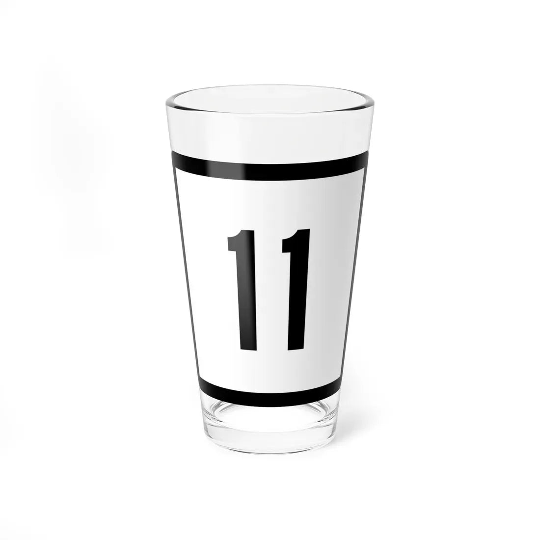 Connecticut Highway 11 (Connecticut) (Road Sign) Pint Glass 16oz 16oz - Go Mug Yourself
