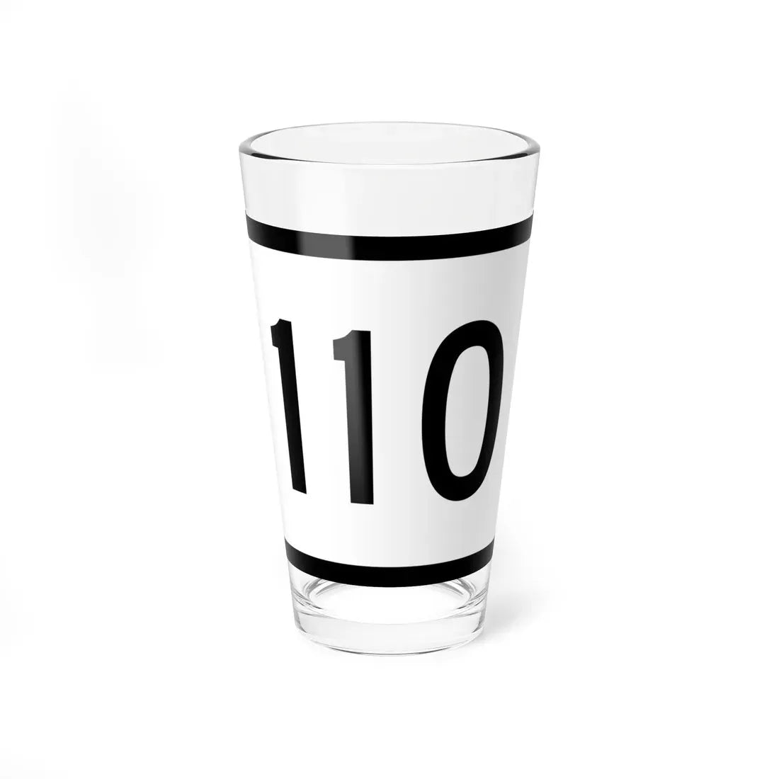 Connecticut Highway 110 wide (Connecticut) (Road Sign) Pint Glass 16oz 16oz - Go Mug Yourself