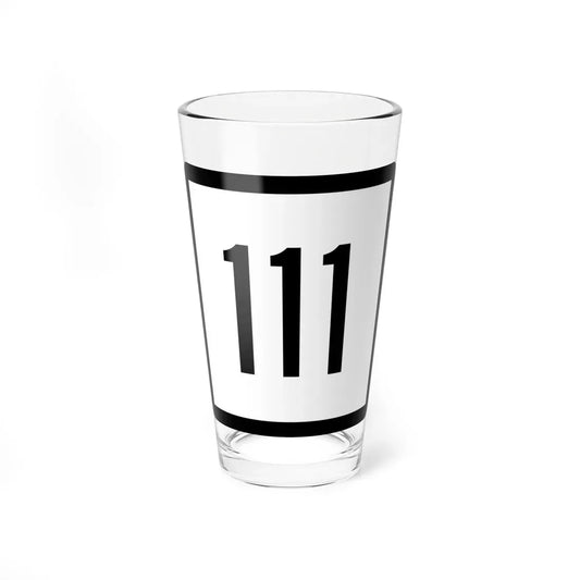 Connecticut Highway 111 (Connecticut) (Road Sign) Pint Glass 16oz 16oz - Go Mug Yourself