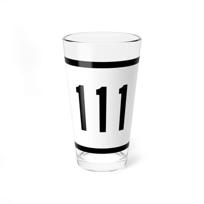 Connecticut Highway 111 wide (Connecticut) (Road Sign) Pint Glass 16oz 16oz - Go Mug Yourself