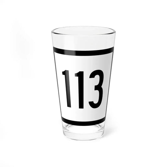 Connecticut Highway 113 (Connecticut) (Road Sign) Pint Glass 16oz 16oz - Go Mug Yourself