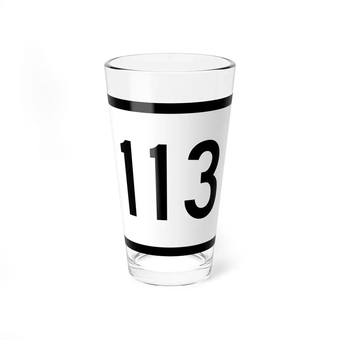 Connecticut Highway 113 wide (Connecticut) (Road Sign) Pint Glass 16oz 16oz - Go Mug Yourself