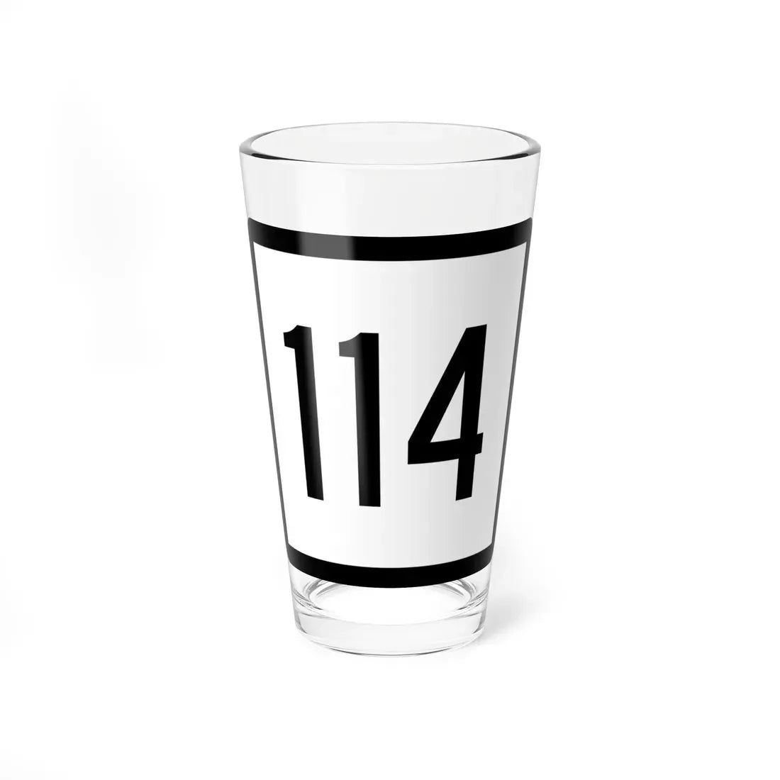 Connecticut Highway 114 (Connecticut) (Road Sign) Pint Glass 16oz 16oz - Go Mug Yourself