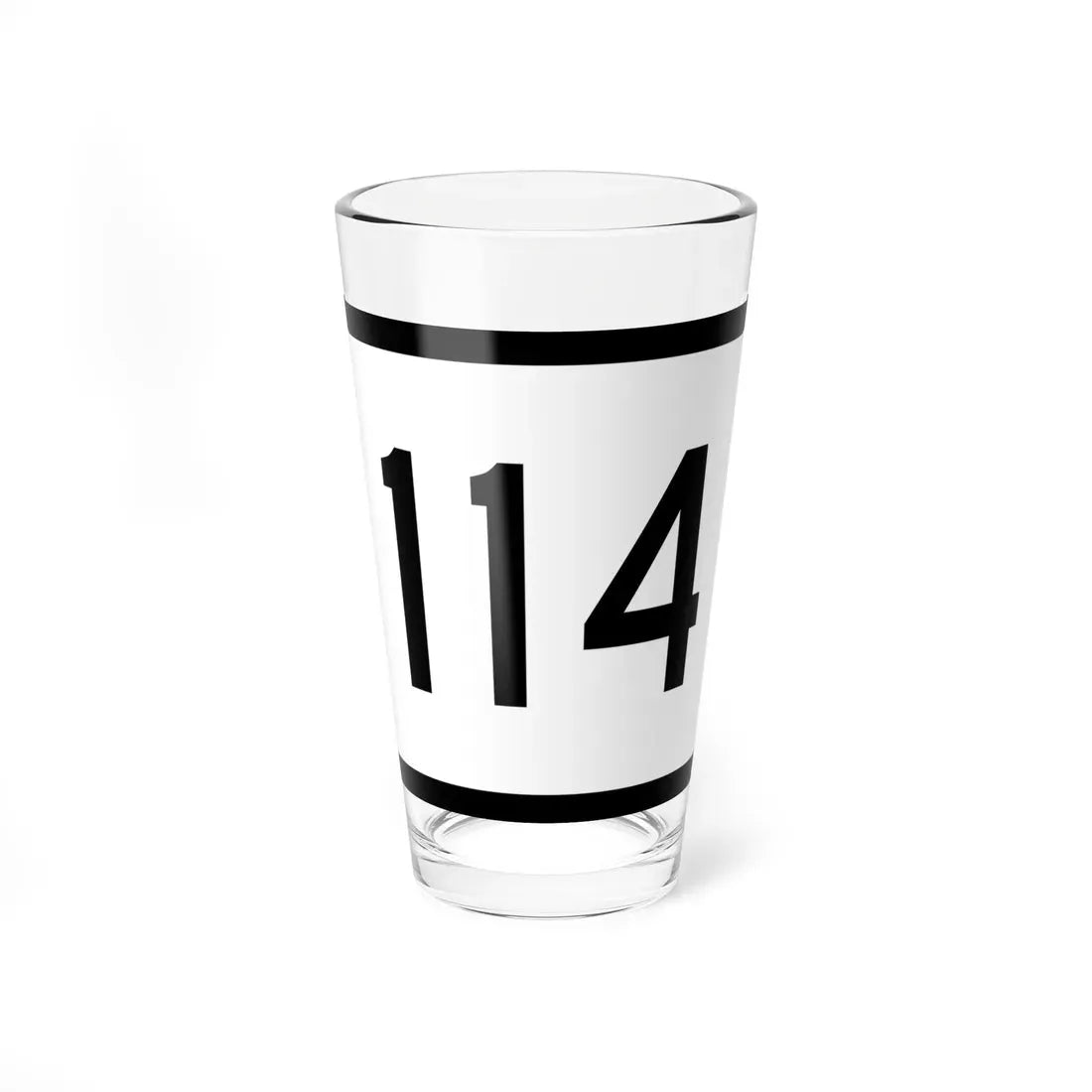 Connecticut Highway 114 wide (Connecticut) (Road Sign) Pint Glass 16oz 16oz - Go Mug Yourself