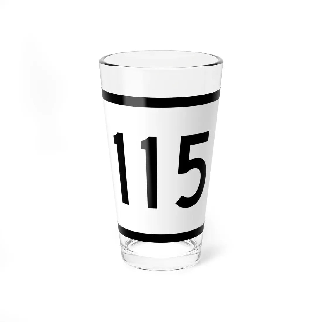 Connecticut Highway 115 wide (Connecticut) (Road Sign) Pint Glass 16oz 16oz - Go Mug Yourself