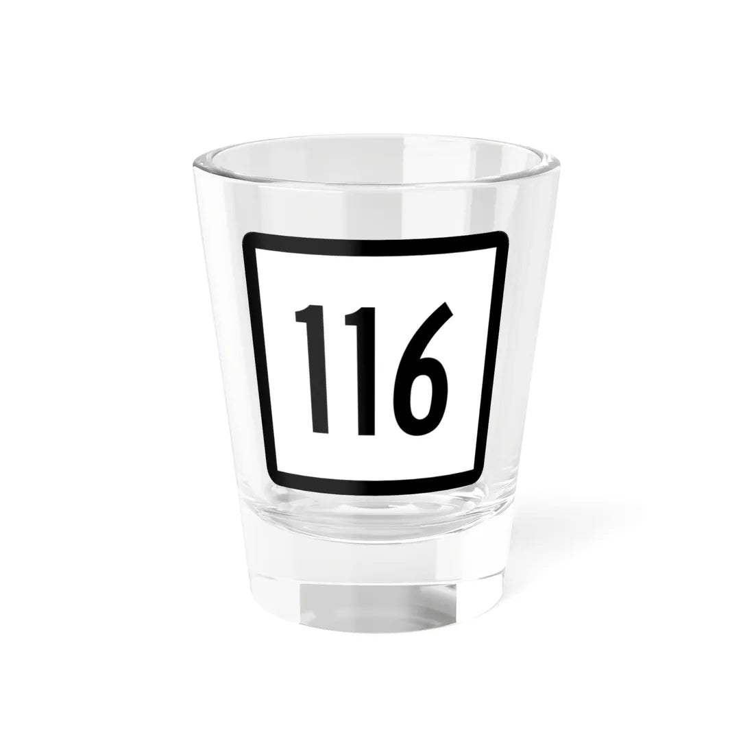 Connecticut Highway 116 (Connecticut) (Road Sign) Shot Glass 1.5oz 1.5oz - Go Mug Yourself