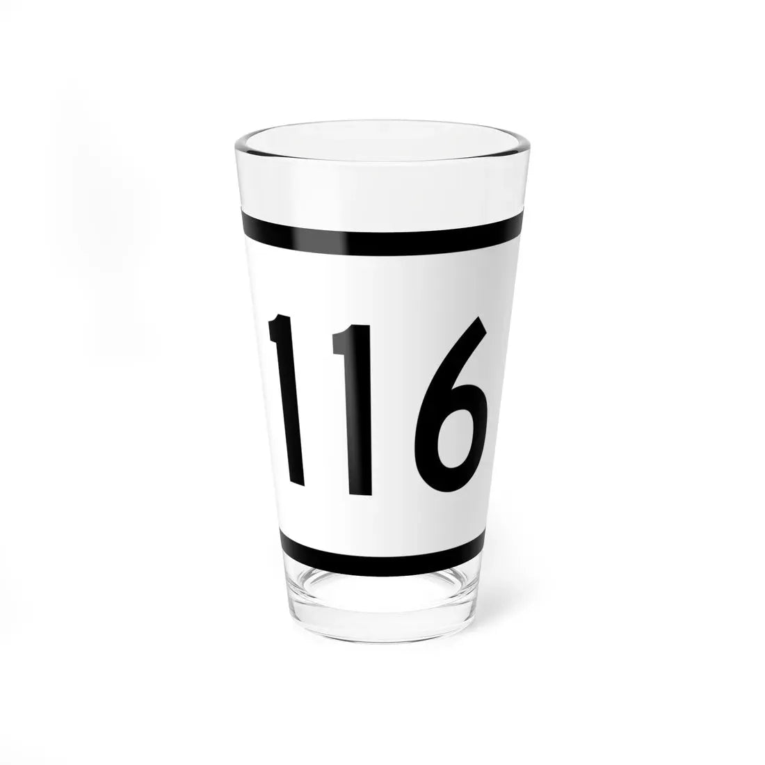 Connecticut Highway 116 wide (Connecticut) (Road Sign) Pint Glass 16oz 16oz - Go Mug Yourself