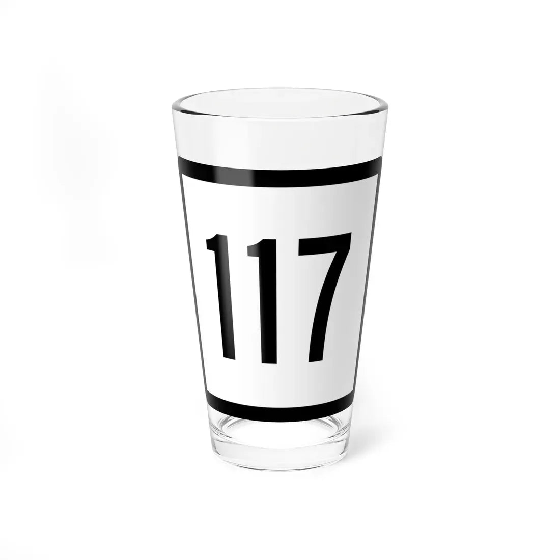 Connecticut Highway 117 (Connecticut) (Road Sign) Pint Glass 16oz 16oz - Go Mug Yourself