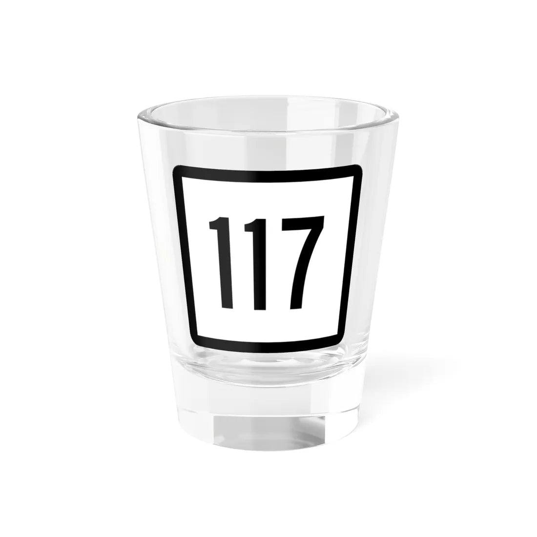Connecticut Highway 117 (Connecticut) (Road Sign) Shot Glass 1.5oz 1.5oz - Go Mug Yourself