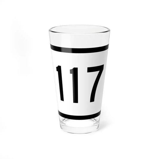 Connecticut Highway 117 wide (Connecticut) (Road Sign) Pint Glass 16oz 16oz - Go Mug Yourself