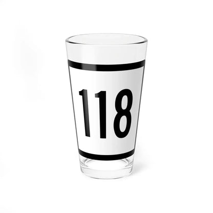 Connecticut Highway 118 (Connecticut) (Road Sign) Pint Glass 16oz 16oz - Go Mug Yourself