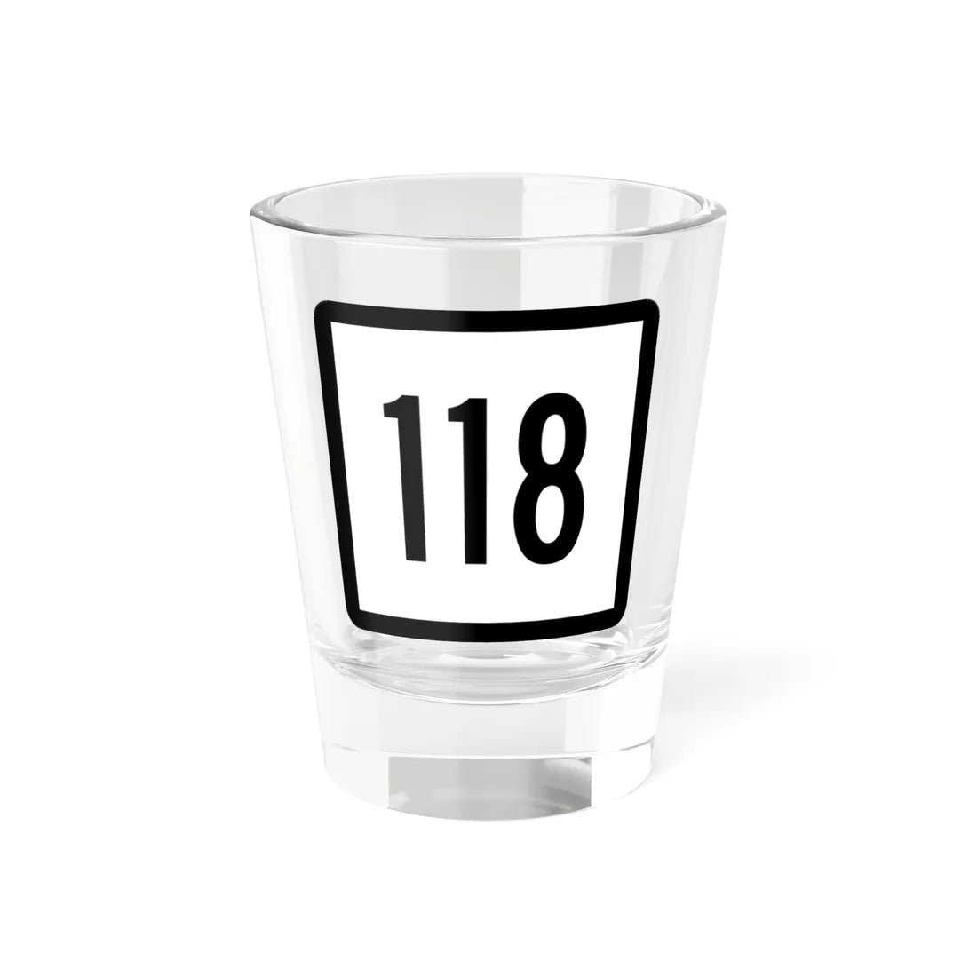 Connecticut Highway 118 (Connecticut) (Road Sign) Shot Glass 1.5oz 1.5oz - Go Mug Yourself