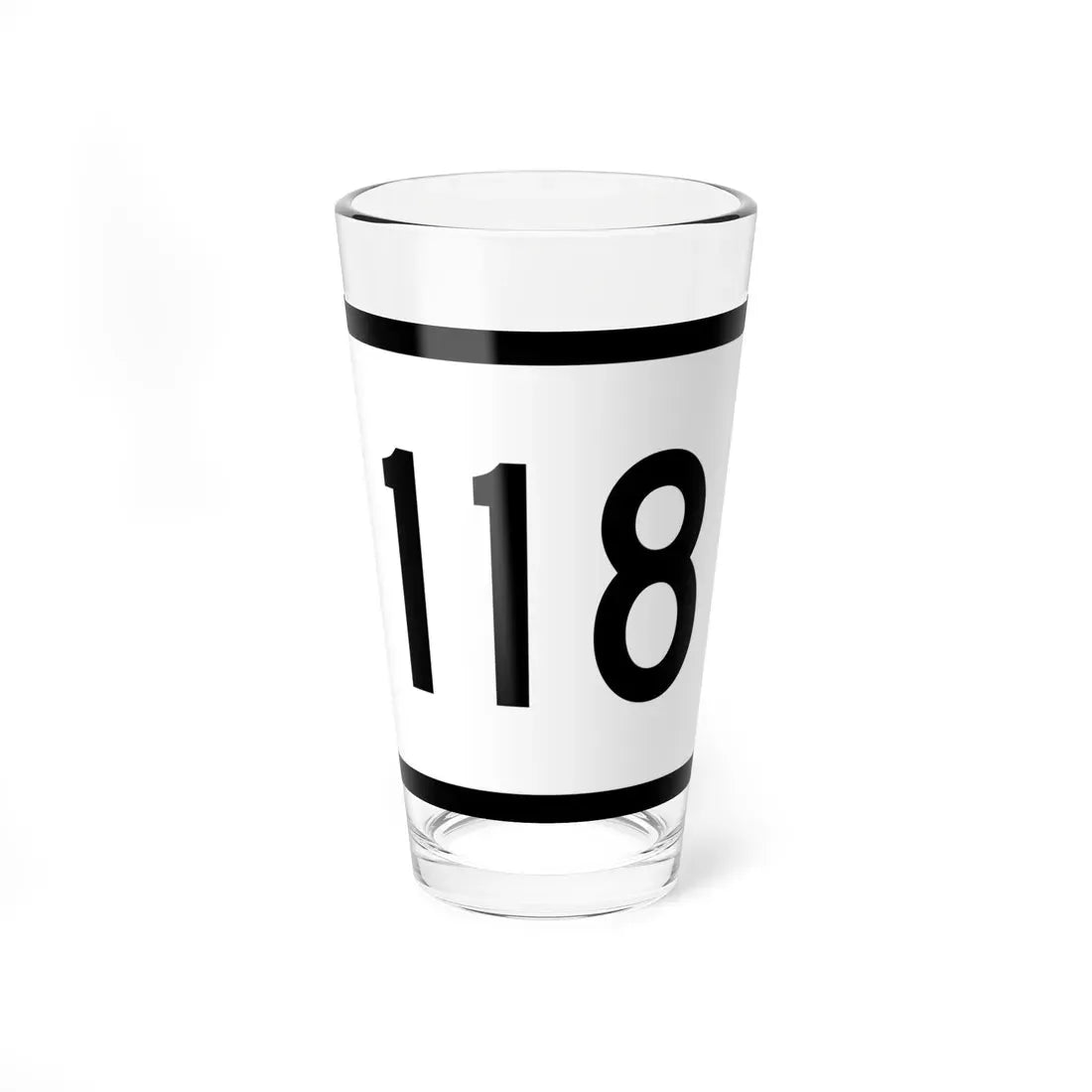 Connecticut Highway 118 wide (Connecticut) (Road Sign) Pint Glass 16oz 16oz - Go Mug Yourself