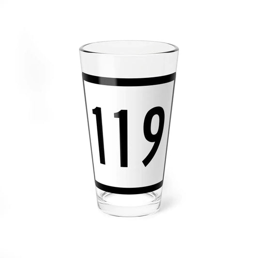 Connecticut Highway 119 (Connecticut) (Road Sign) Pint Glass 16oz 16oz - Go Mug Yourself