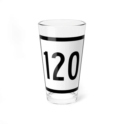 Connecticut Highway 120 (Connecticut) (Road Sign) Pint Glass 16oz 16oz - Go Mug Yourself