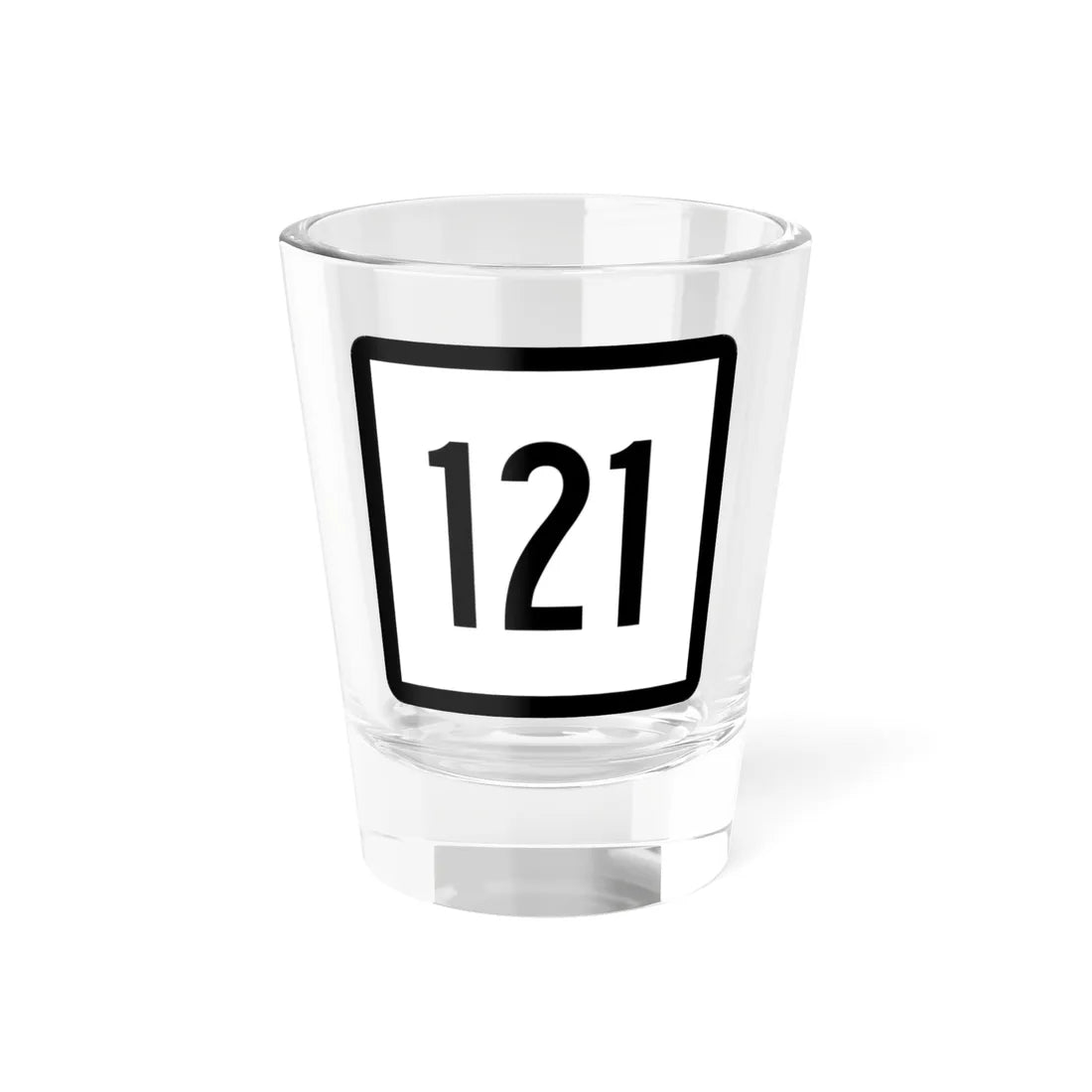 Connecticut Highway 121 (Connecticut) (Road Sign) Shot Glass 1.5oz 1.5oz - Go Mug Yourself