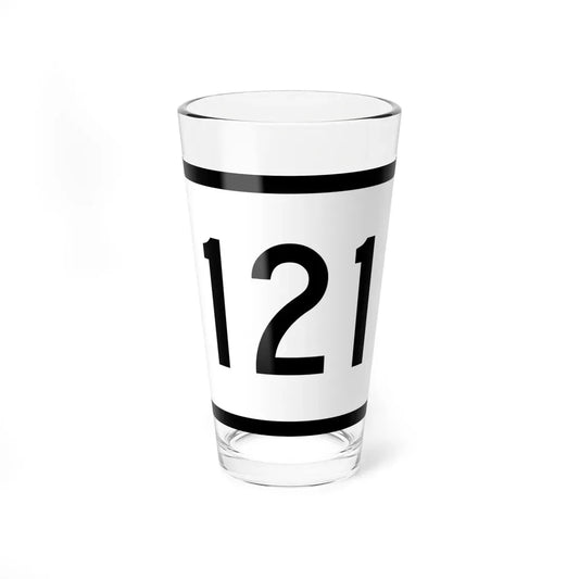 Connecticut Highway 121 wide (Connecticut) (Road Sign) Pint Glass 16oz 16oz - Go Mug Yourself
