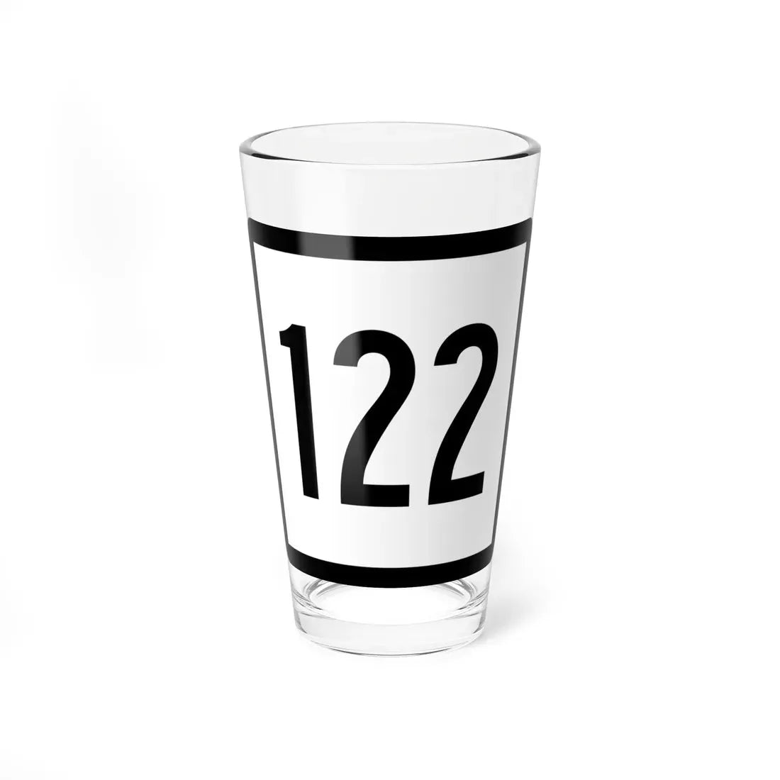 Connecticut Highway 122 (Connecticut) (Road Sign) Pint Glass 16oz 16oz - Go Mug Yourself