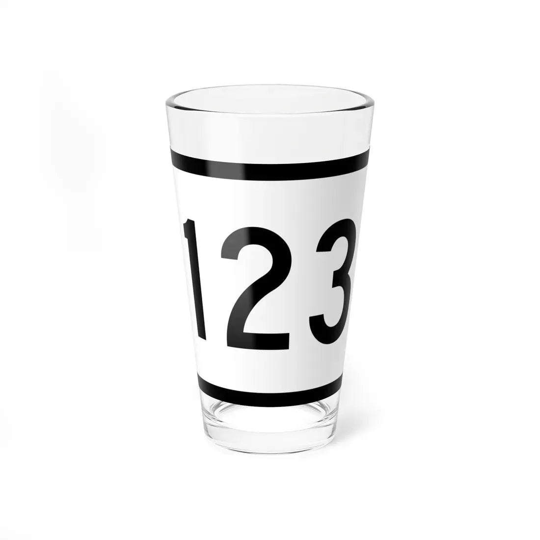 Connecticut Highway 123 wide (Connecticut) (Road Sign) Pint Glass 16oz 16oz - Go Mug Yourself